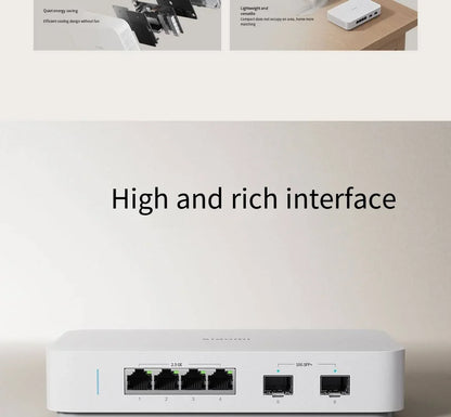 Xiaomi Mi 10 Gigabit Ethernet Switch 10000Mbps Network Switches VLAN Ethernet Splitter Lan Router 4 2.5G Ports RJ45 Hub Switch