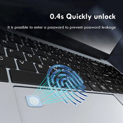 15.6" Laptop Computer Intel Celeron N4000 Notebook PC Fingerprint Unlock Windows 11 Pro 16GB DDR4 512GB 1TB SSD HD 1080P Laptops
