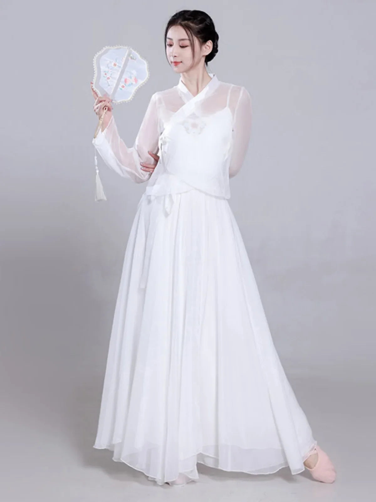 Ele Classical Dance Costume White Gauzy Skirt Super Fairy T Performance Suit Fene Dra Design Beautiful Mythology