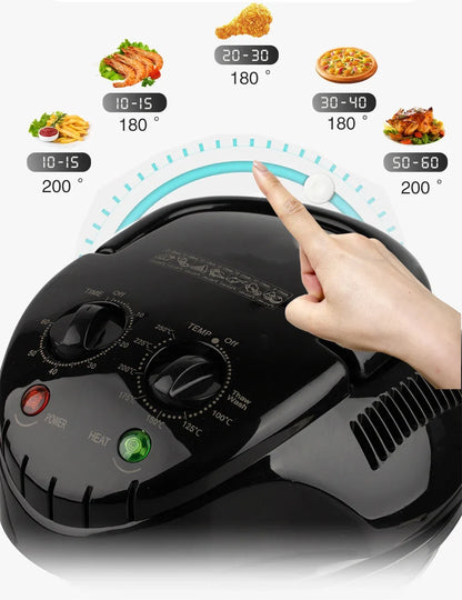12L Air Fryer, 1400W Electric Hot fryer Oven Oilless Cooker with Touch Control & Nonstick Basket & Visible Window, Family Size