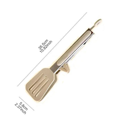 9" Stainless Steel Food Tongs, Non-Stick Silicone Cooking Tongs, Outdoor Salad and Bread Utensils, Kitchen Accessories