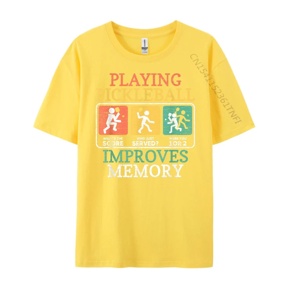 T-shirt graphique pour homme, couleur rose, améliore la mémoire, pour le nouvel an 2025