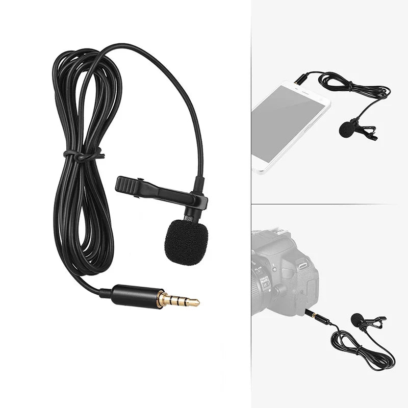 Mini Microphone USB Professionnel pour Appareil Photo DSLR, 3.5mm, à réinitialisation, Revers, Type C, pour PC, Smartphone
