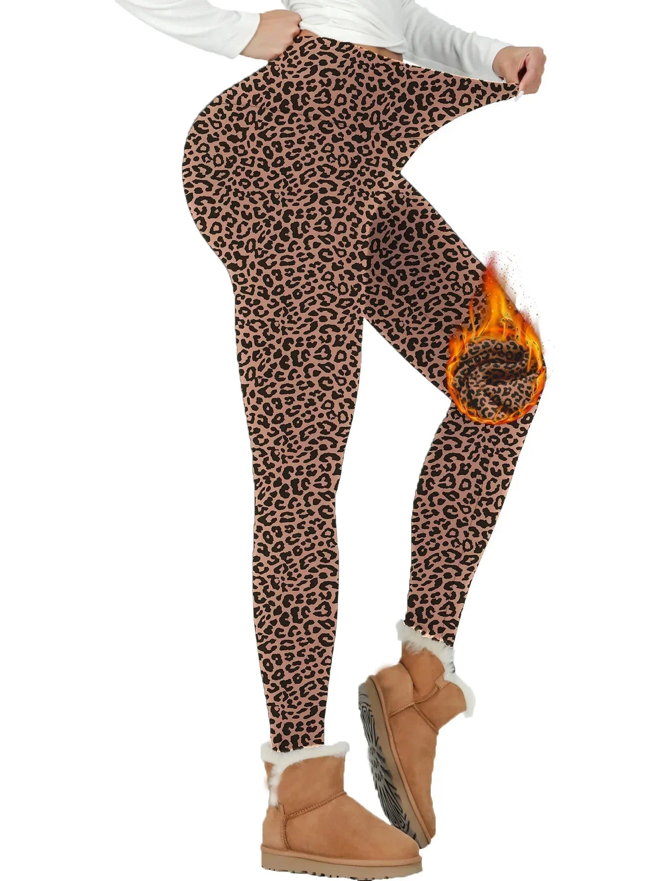 Leggings taille haute doublés en polaire thermique pour femme. Collants chauds et épais pour l'entraînement, pantalons de yoga doux, hiver