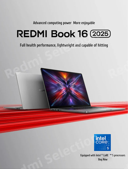 Xiaomi REDMI Book 16 Laptop 2025 Intel Core 5 Processor 220H Intel Graphics 16G/32G RAM 1TB SSD 16-inch 2.5K Screen Notebook PC