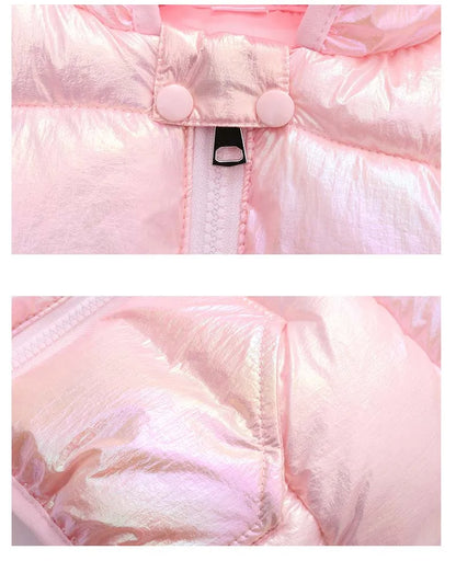 1-6T Hiver Bébé Filles Garçons Vêtements Manteaux Duvet Coton Dessin Animé Capuche Vestes Enfants Combinaison de Ski Salopette Costume de Tout-Petit