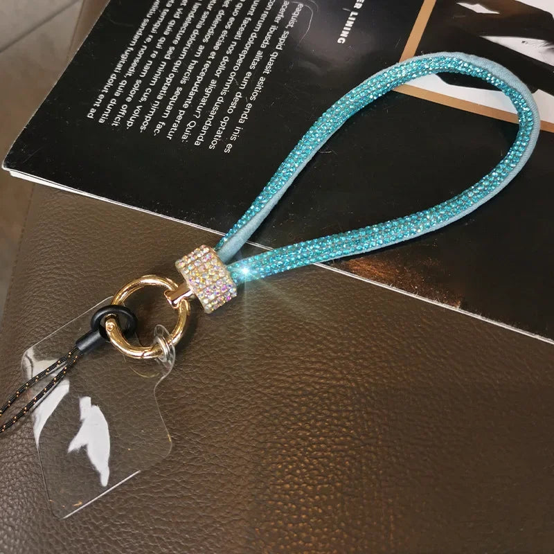 Mobile Phone Lanyard Wrist Chain Luxury Rhinestone Lanyard High-end Short Diamond-encrusted Bracelet Antiloss Reinforced Lanyard