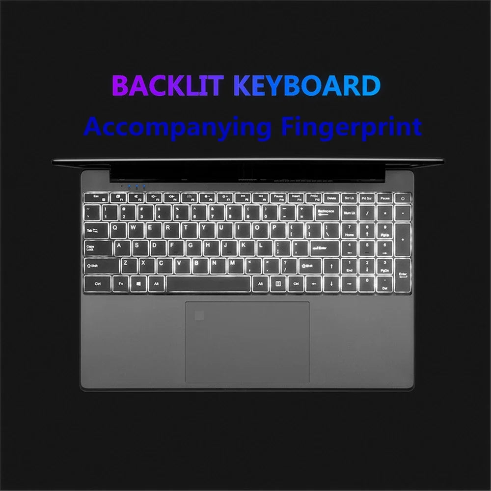 Ordinateur portable 2025 15,6 pouces écran IPS 16 Go RAM Intel Celeron 11e N5095 Netbook Windows 10 11 Pro Office Notebook PC Portable