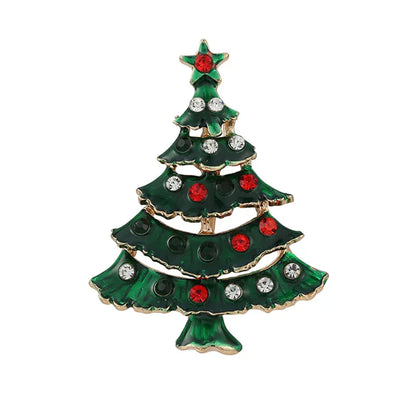 Christmas Brooches for Men and Women, Santa Claus Hat, Gloves, Bells, Socks, Rhinestone Suit, Metal Brooches, Badges, New Year Gift, 2022