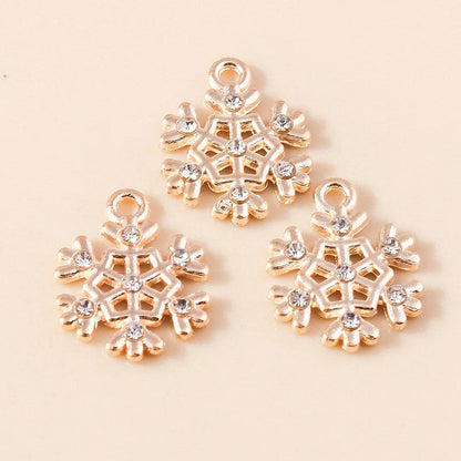 Leslie-Breloques de Noël en émail, arbre flocon de neige, chaussette, cerf, bonhomme de neige, bijoux de bricolage, cadeaux de Noël et du Nouvel An, 10 pièces