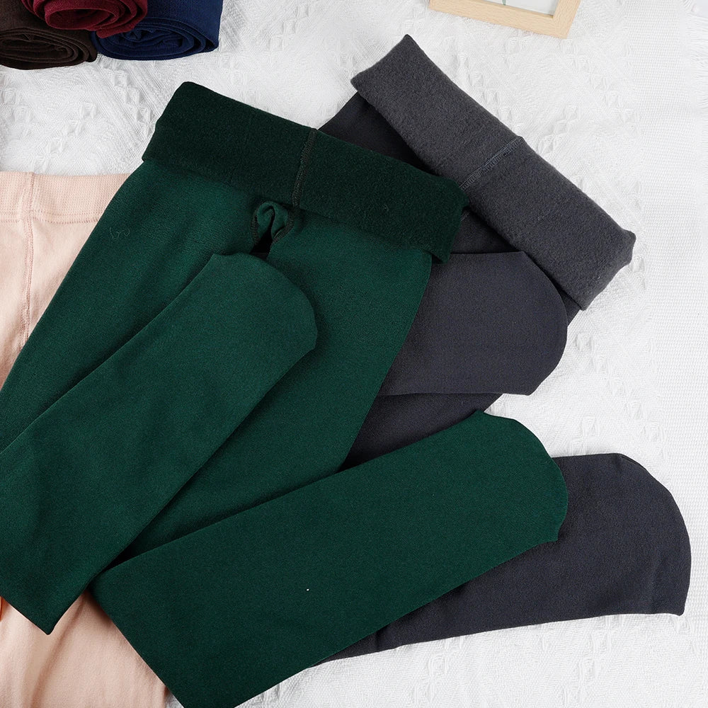 Leggings d'hiver femmes épais velours chaud Leggings femmes Stretch taille haute prévenir le froid Super chaud pantalon