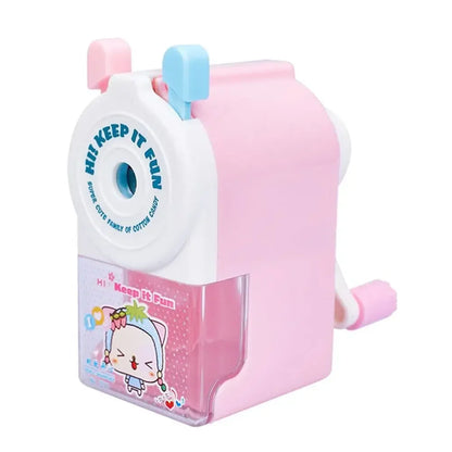 Cute Cartoon Animal Pencil Sharpener - Hand-Cranked Mechanical Tool, Anti-Sticking Lead, Auto-Lead Feed, Ideal School Supply & K