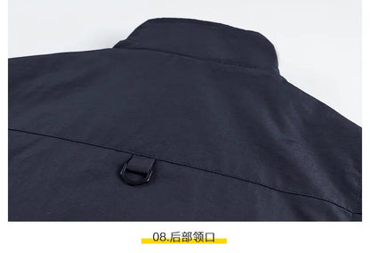 Men Autumn Fleece Outdoor Vest 4XL Utility Tactical Multi-pocket Techwear Outdoor Hiking Fishing Photography Safari Cargo Vest