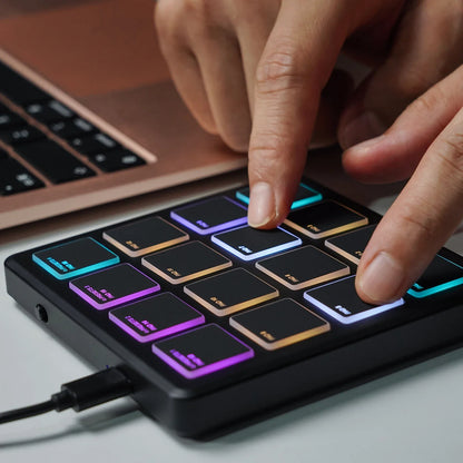 Contrôleur MIDI sans fil Portable M-VAVE SMC-PAD, 16 tampons, Percussion appropriée, DJ, arrangeur de musique, contrôleur de clavier