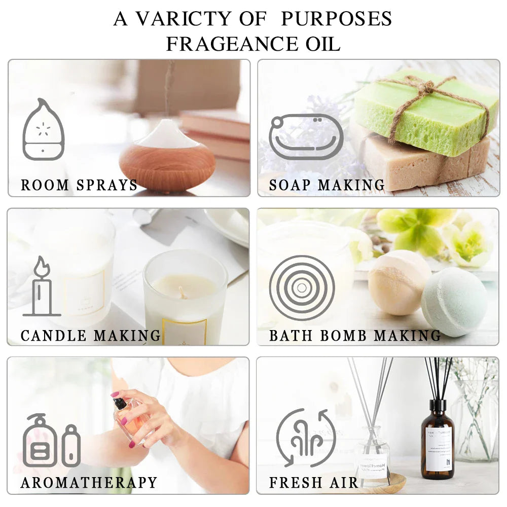 EUQEE 4 Fl Oz Essential Oils for Aromatherapy Humidifiers Aromatic Diffuser Making Scents Candle Handmade Soap Home Fragrance