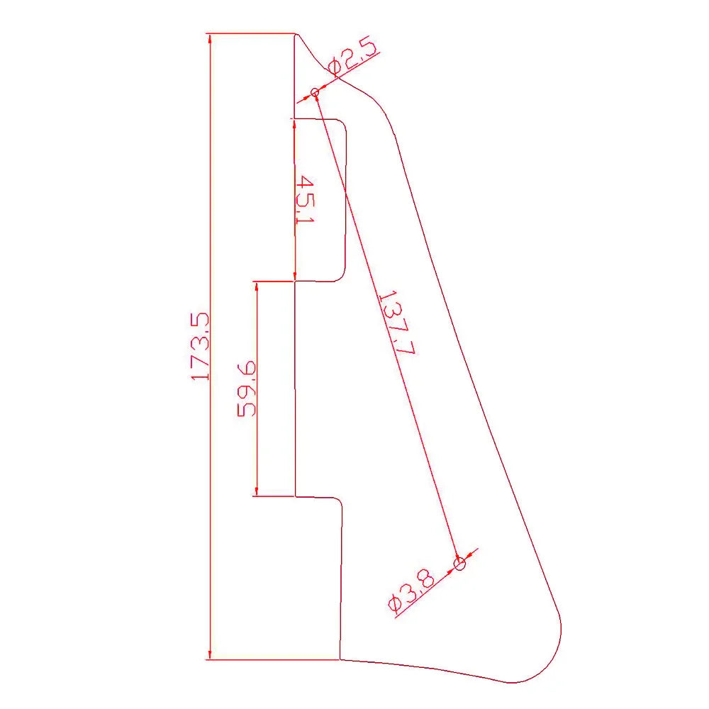 KAISH USA Spec noir 3 plis LP guitare Pickguard plaque à gratter convient pour Gibson Les Paul