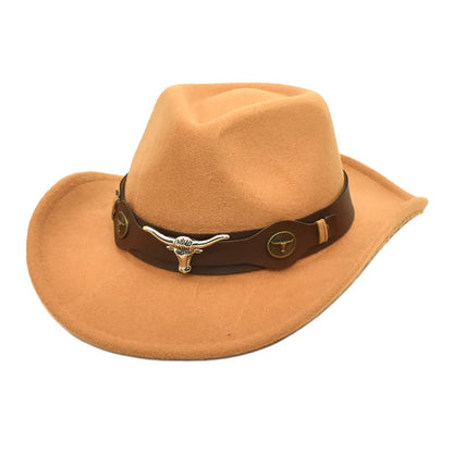Chapeau de cowboy divers accessoires chapeau de cowboy monochrome en feutre chapeau d'extérieur homme et femme chapeau de cavalier chapeau femme