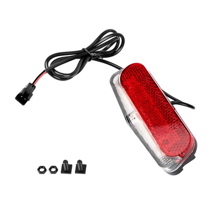 Feu arrière de vélo, feux d'avertissement de sécurité pour vélo électrique, feu arrière LED 12V - 60V avec réflecteur, point culminant de frein, connecteur SM étanche