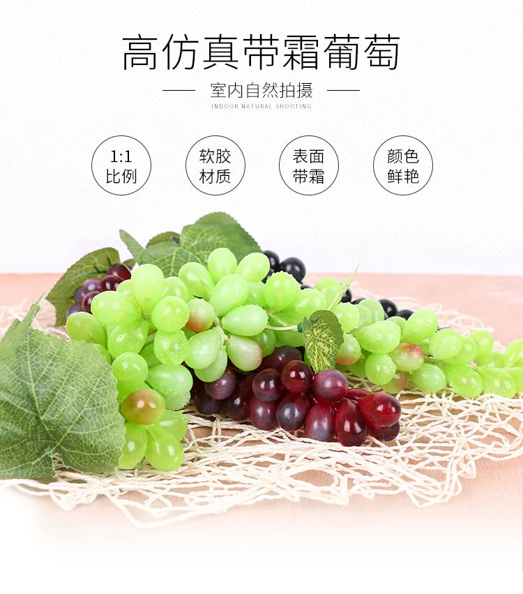 5PCS 12/18/24/36/60/85/100 Heads Artificial Grapes Christmas Halloween Wedding Party Home Garden Hanging Decoration Fake Fruits