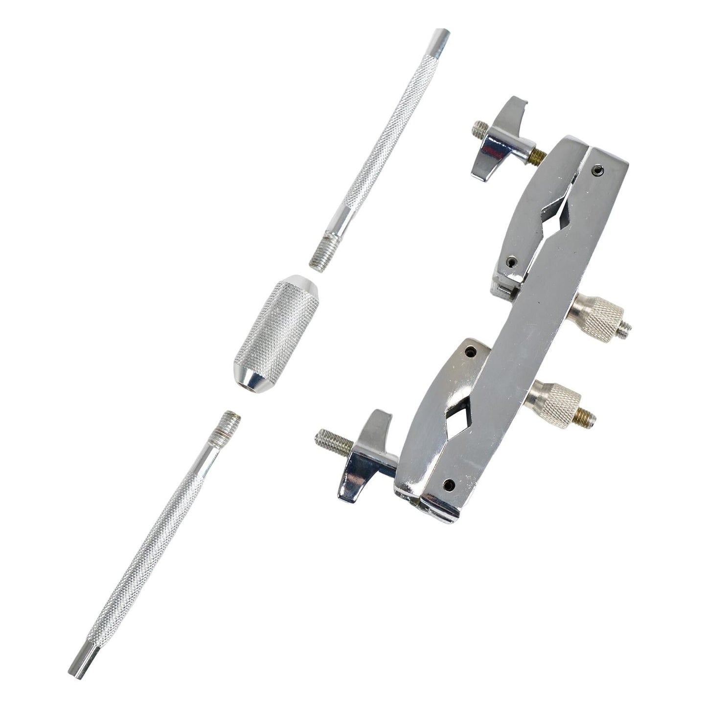 Kit de coussinets de tambour de pratique d'inclinaison de frein de cymbale en métal avec support, amortisseur de caisse claire, pinces d'extension de tambour muet, PerSCH TingSCH