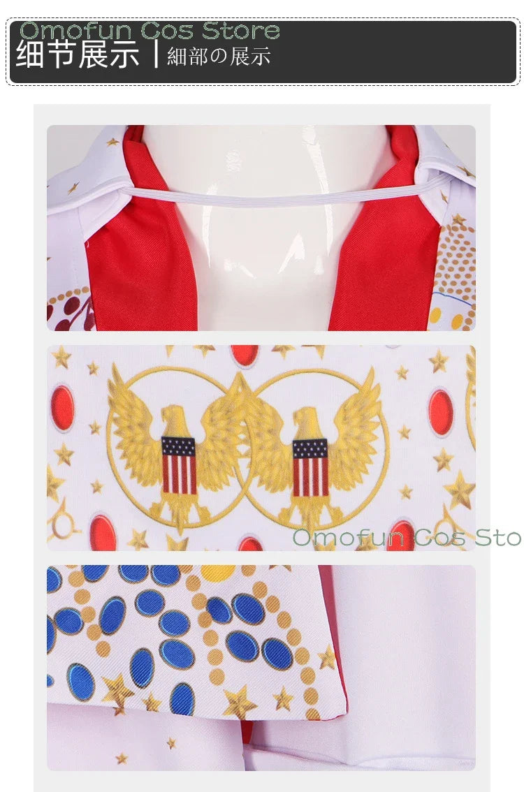 Men Women Elvis Cosplay Costume Wig Rock .Bell-bottoms Flares Dancing Perfermence Uniforms Performance Carnival Party Outfits