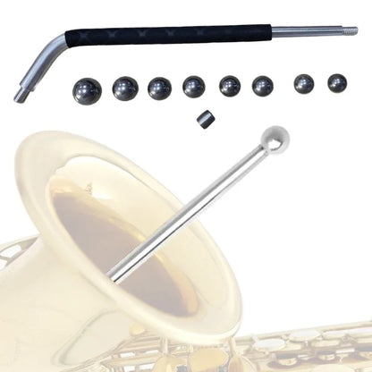 réparation saxophone, outil débosselage Saxophone avec boule métallique, d'outils d'entretien d'instruments à vent, outil réparation cou saxophone