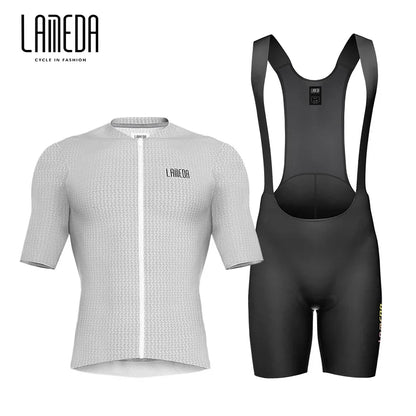 Lameda vêtements de cyclisme été hommes à manches courtes séchage rapide respirant maillot de cyclisme Shorts de cyclisme ensemble de sangles pour hommes