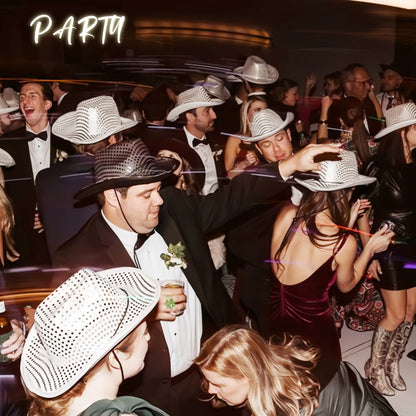 Chapeaux de Cowboy de mariage, 4 à 24 pièces, chapeaux de Cowboy occidentaux, cadeau pour femmes, réception de mariage, bal de danse, fête prénuptiale