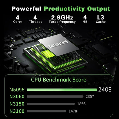 ACEKAMAS 15.6" Laptop Computer Intel Celeron N5095 Windows 11 Pro Laptops Gamer 1080P 16GB DDR4 1TB SSD Office Study Notebook PC