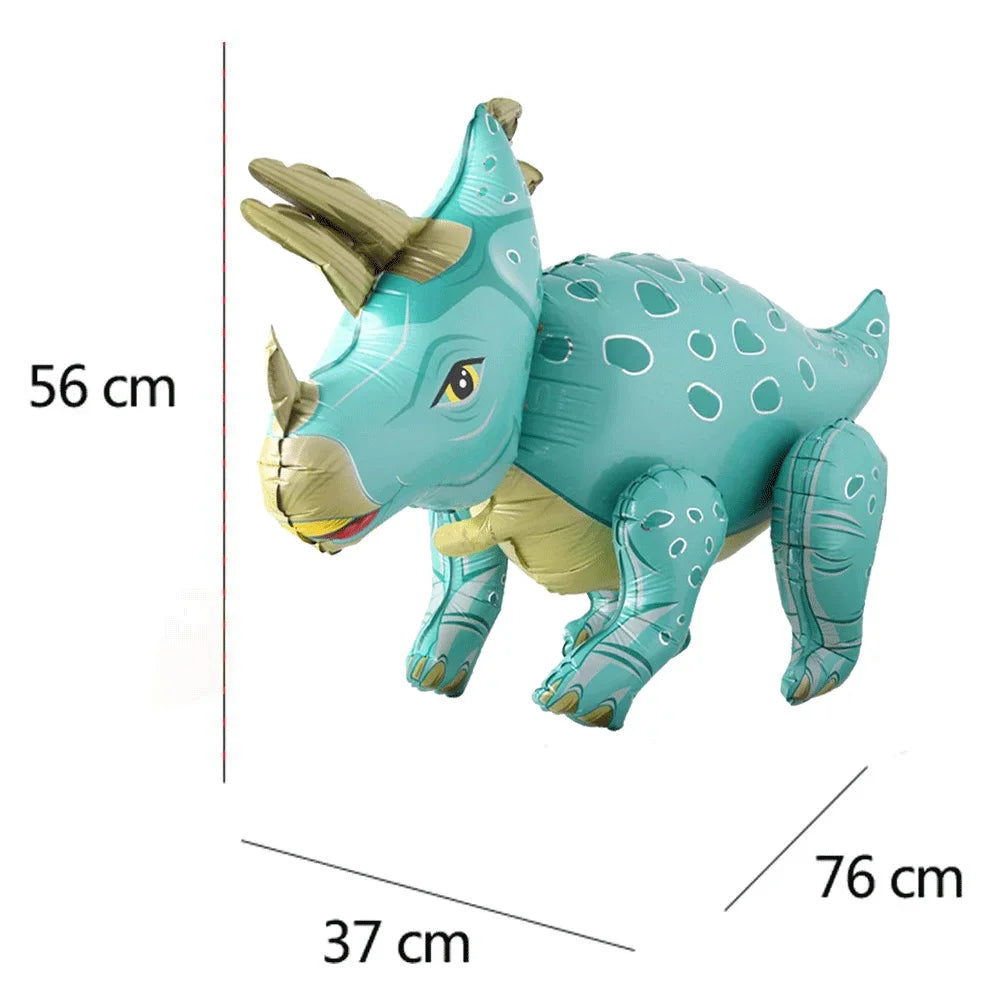 3D Self standing Dinosaur Tyrannosaurus Animal Balloons for Birthday Party Baby Shower Decoration Kit Inflatable Party Supplies