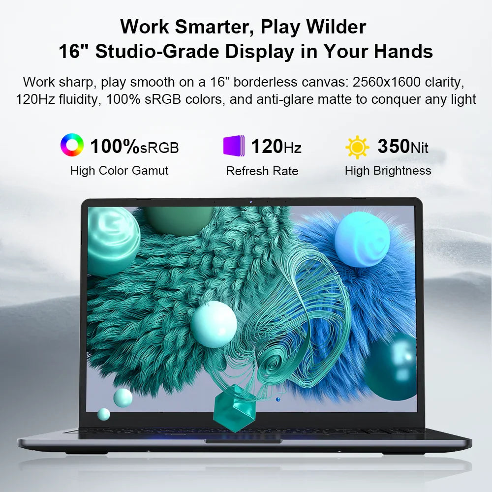 Ordinateur portable Ninkear A15 Pro 16" IPS 2.5K FHD AMD Ryzen5 5500U, 16G DDR4 3200Mhz+512Go SSD, batterie 54Wh, Windows 11 PRO