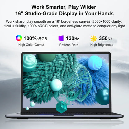 Ordinateur portable Ninkear A15 Pro 16" IPS 2.5K FHD AMD Ryzen5 5500U, 16G DDR4 3200Mhz+512Go SSD, batterie 54Wh, Windows 11 PRO