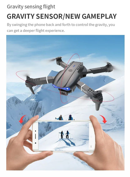 Drone RC E99Pro 4K avec caméra HD grand angle 2024 P, hélicoptère pliable, WIFI FPV, jouet cadeau recommandé, 1080