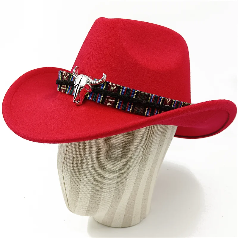 Chapeau de cowboy divers accessoires chapeau de cowboy monochrome en feutre chapeau d'extérieur homme et femme chapeau de cavalier chapeau femme