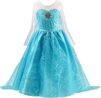Déguisement Elsa Reine des Neiges pour Filles 2025 Nouveau Cosplay Carnaval Fête Robe de Soirée 3-10 Ans Enfants Anniversaire Bal de Promo Robe d'Été Vestidos