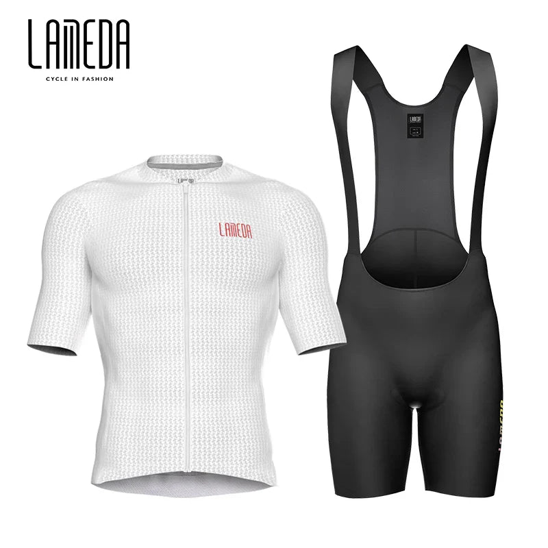 Lameda vêtements de cyclisme été hommes à manches courtes séchage rapide respirant maillot de cyclisme Shorts de cyclisme ensemble de sangles pour hommes