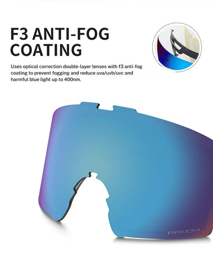 Oakley Line Miner [M] Ski Goggles, Snow Goggles with Prizm Lenses, Model [7093], Unisex Protective Eyewear