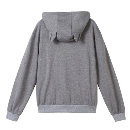Hoodies For Teen Girls Women'S Solid Sport Casual Funny Cat Ear Zipper Mesh Large Pocket Hoodie 2000s Clothes Y2k