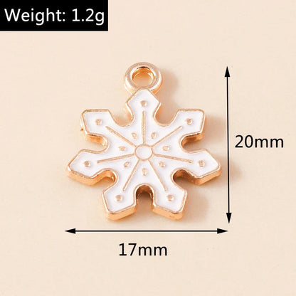 Leslie-Breloques de Noël en émail, arbre flocon de neige, chaussette, cerf, bonhomme de neige, bijoux de bricolage, cadeaux de Noël et du Nouvel An, 10 pièces