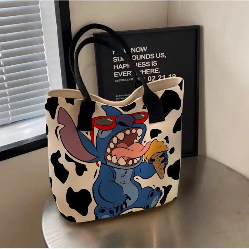 New Stitchou Single Shoulder Bag Cartoon Stitchou Pattern Shoulder Bag Ladies Tote Bags Joker Unisex Bags Commuter Handbag Gifts