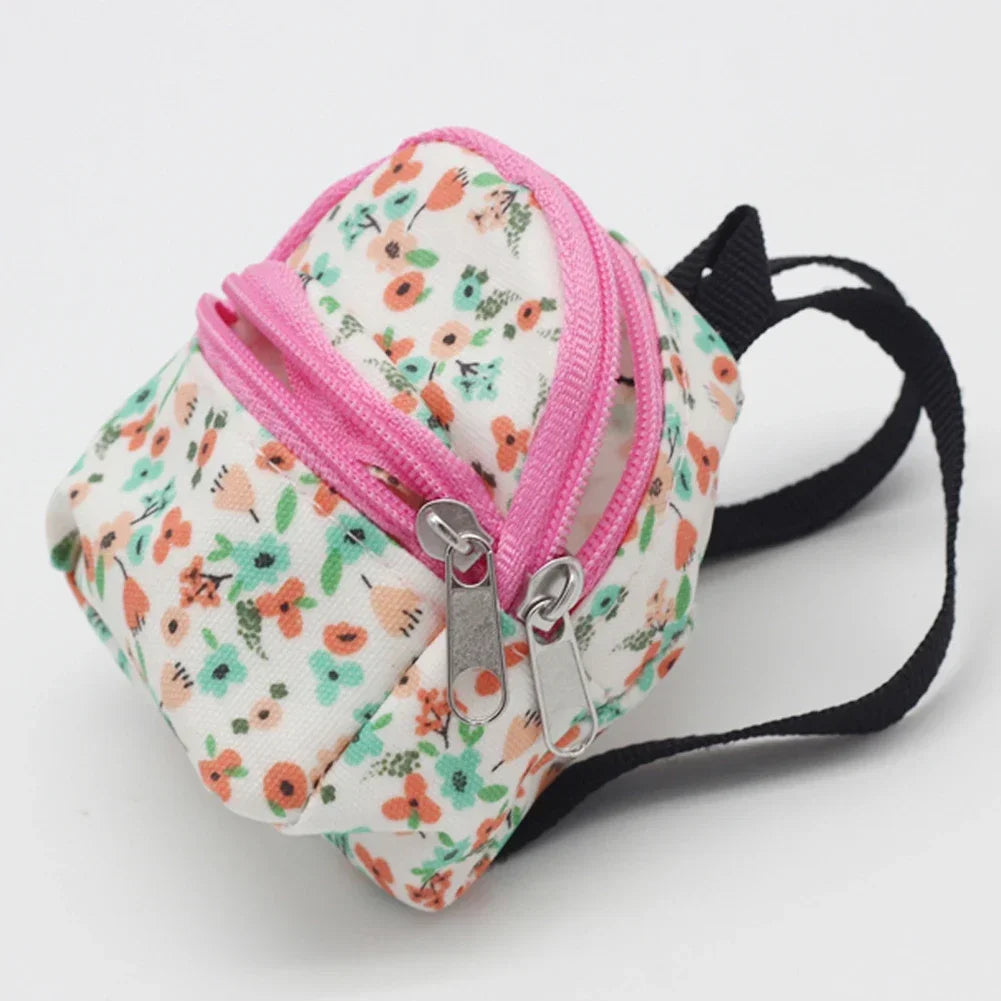 Labubu Doll Canvas Backpack Simulation Pet Bag for 15/17cm Dolls Cute Doll Accessories