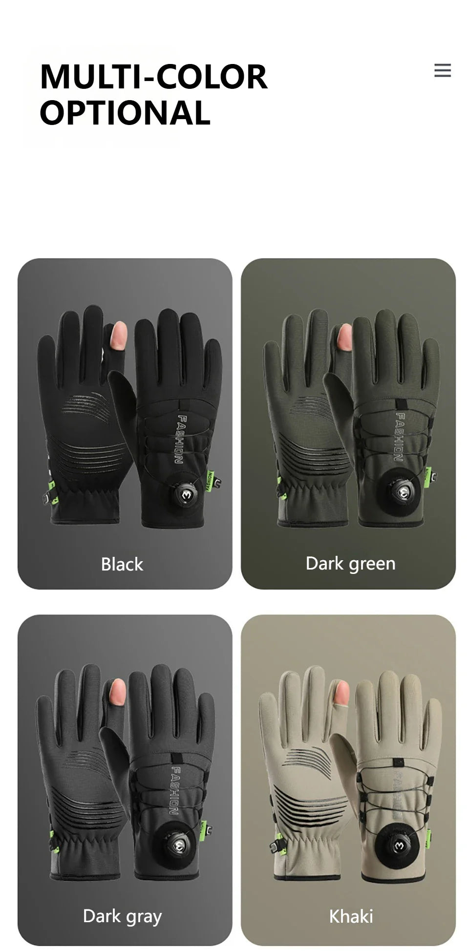 GTUBIKE nouveaux gants de ski chauds d'hiver unisexe coupe-vent résistant au froid gants pour écran tactile pour les Sports de plein air course randonnée cyclisme