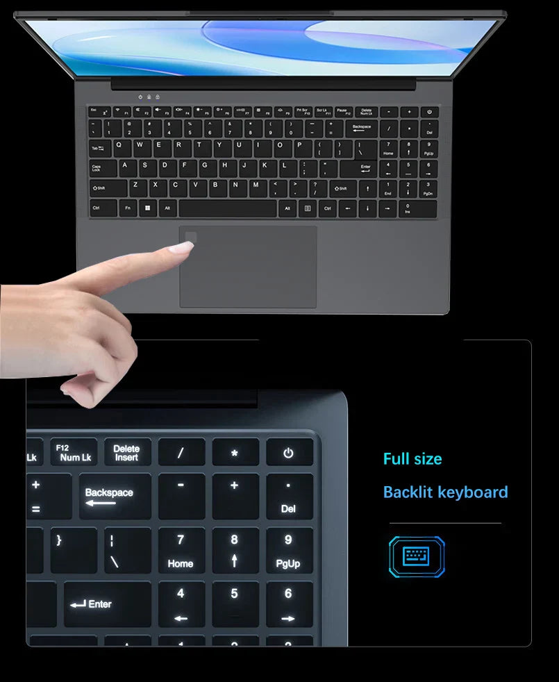Nouvel Ordinateur Portable de Jeu 13ème Génération Intel Core i7 13620H Écran IPS 16 Pouces 2*DDR4 MAX 64 Go 2*SSD Windows11 Notebook Lecteur d'Empreintes Digitales WIFI BT