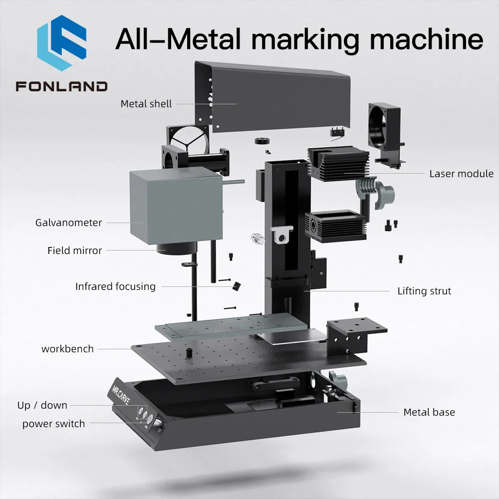 DAJA M1 Fiber Laser Marking Machine High Precision Metal Nameplate MR.Crave Engraver Wifi Portable Engraving Industrial Desktop
