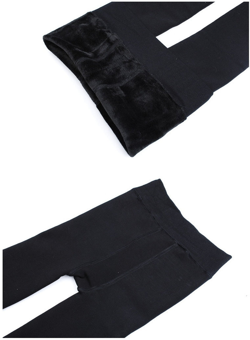 Femmes hiver Leggings chaud Leggins taille haute couleur unie velours femmes épaissi velours Leggings décontracté extensible Leggings