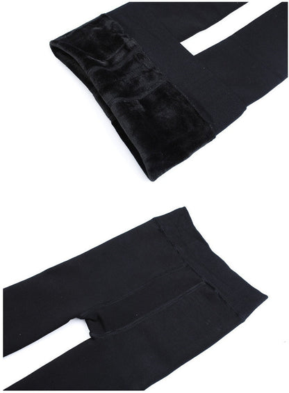 Femmes hiver Leggings chaud Leggins taille haute couleur unie velours femmes épaissi velours Leggings décontracté extensible Leggings