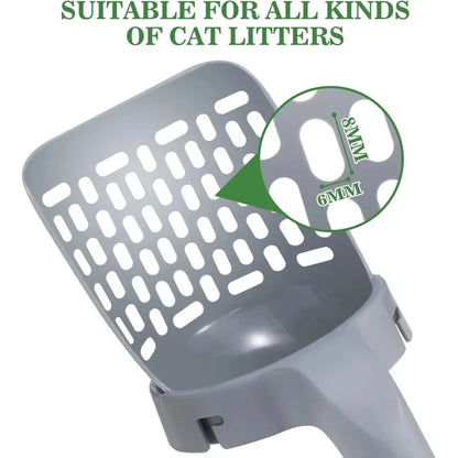 Fournitures pour chats, cuillère à litière avec recharge, outil de nettoyage réutilisable pour animaux de compagnie, nettoyeur de déchets de toilettes pour chats, bac à litière spécial