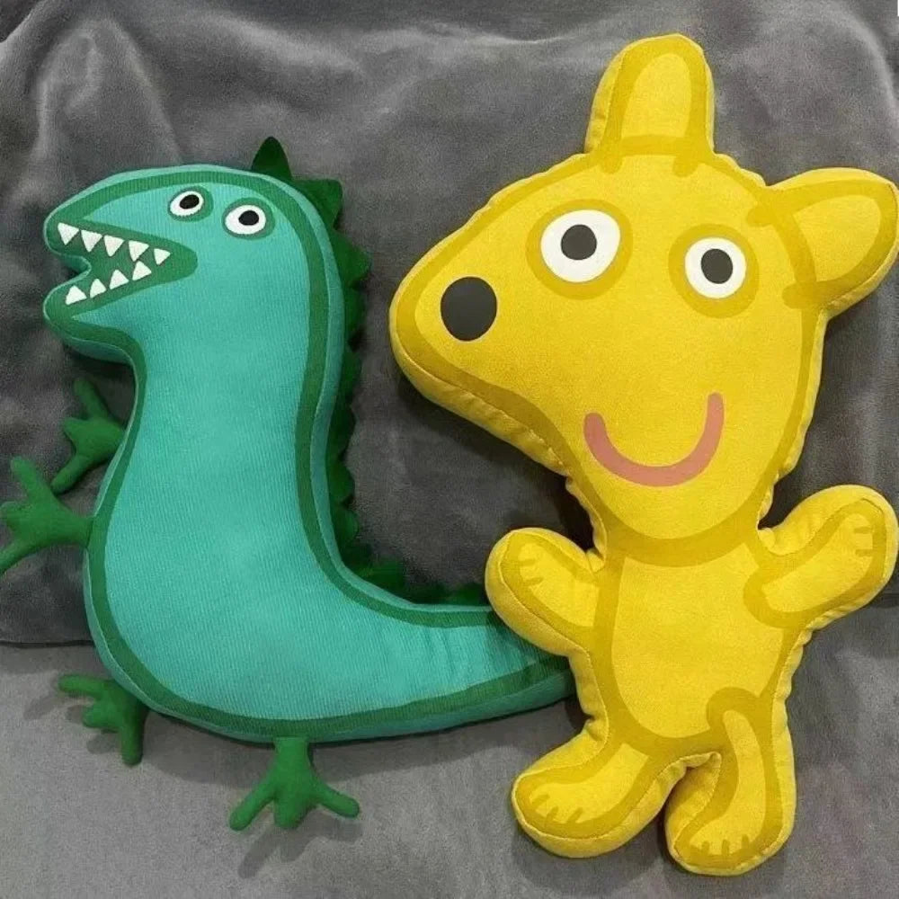 Peppa Pig Monsieur Dinosaure de George Pig Peluche Réversible Poupée Kawaii Décoration Maison Chambre Cadeau Jouet Enfant Anniversaire Noël