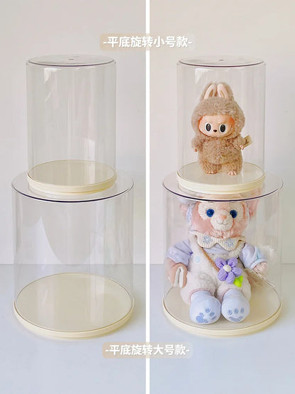 Labubu Pendant Display Box Rotating Transparent Labubu Doll  Storage Blind Box Storage Display Dustproof And Moisture-Proof