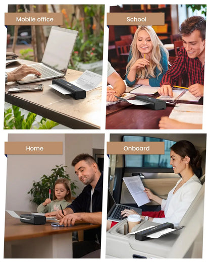 NEWYES Portable Thermal Printer Inkless Printer Wireless Connectivity Business Travel Home Education Use